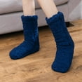thumbnail image 6 of LYXSSBYX Fuzzy Socks for Women Hot Sale Clearance Women Solid Color Long Socks Slippers Thick Plush Indoor Socks Double-Layer Thickening Indoor Shoes, 6 of 6