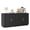 Black, variant on Rumiiro Modern 67'' Sideboard Buffet Cabinet with Storage, 4 Arched Doors, 2 Adjustable Shelves, Brown