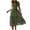 Green, variant on Casual Summer Dresses for Women Short Sleeve Trendy Printed Beach Midi Dress Square Neck Pleated Swing Boho Sundress