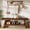 Vintage Brown, variant on Finmind 47" Solid Wood Entryway Shoe Bench, Farmhouse Foyer Seating with Open Shelves, 2-Tier End of Bed Bench for Living Room, Bedroom, Rustic Brown