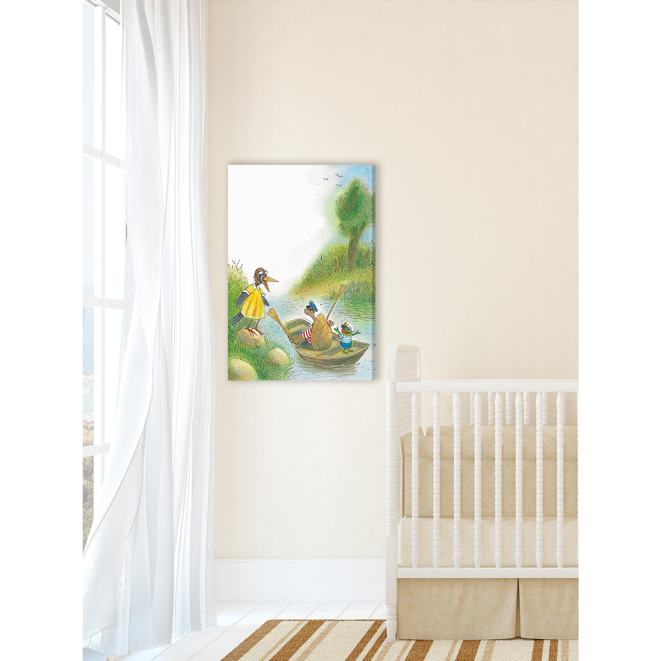 Marmont Hill "Let's Swim a Boat" by Curtis Painting Print on Canvas