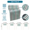 thumbnail image 6 of Burlap Table Runner 90 Inches Long, Teal Grey White Stripes Non-Slip Kitchen Table Runners for Dining Room Everyday Use Party Table Decorations Minimalist Striped, 6 of 9