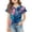 #A08-Light Blue, variant on Girls Tee Shirts 7-16 Crewneck Double Layer Ruffle Short Sleeve Hawaiian Palm Tree Print Tee Tops Girls Summer Casual Cotton Toddler Girls T-Shirts Cute Girls Blouse
