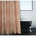 thumbnail image 3 of Simply Daisy 70" W x 73" H Pyramid Stripe Geometric Print Polyester Shower Curtain, Brown-Mauve, 3 of 3