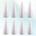 thumbnail image 3 of Kesenlong 12 White Craft Foam Cones for DIY Christmas Tree & Winter Decor, 3 of 8