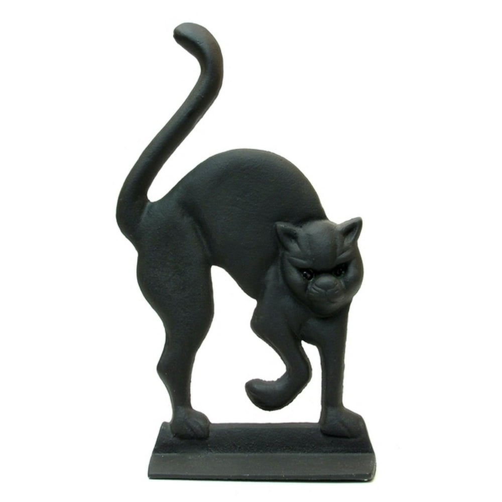 Cast Iron Black Cat Door Stop