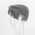 thumbnail image 4 of Unique Bargains 1 Pc Fashion Headband Popcorn Stitch Bow Pattern Medium Gray, 4 of 5