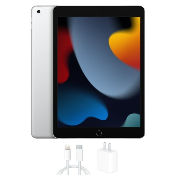 Apple iPad 9th Gen, 64GB, Wi-Fi, Silver, 10.2-inch, Refurbished