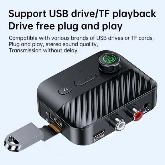 YANI- Bluetooth Receiver Transmitter 3.5Mm Aux Rca Wireless Hifi Stereo Audio Adapter