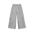 thumbnail image 4 of Atogsazn Womens Striped Wide Leg Pants Dessy Casual Baggy Loose Fit Pant with Drawstring Trouser Summer Black XXL Fashion, 4 of 8