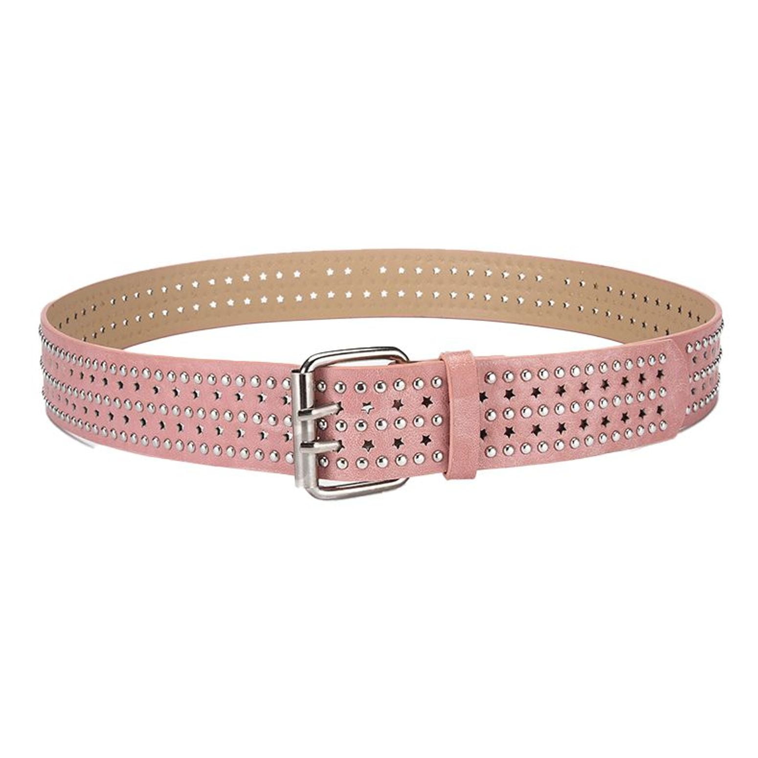 Previn Women's Studded Belts Metal Adjustable Fashion Groove Belt