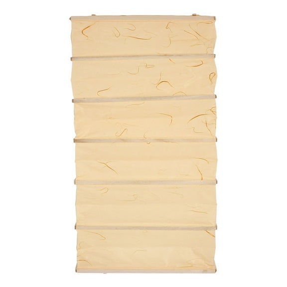 Hemobllo Beige Paper Lamp Shade Folding Lantern for Home Decorative Hanging Lighting