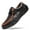 Black, variant on UOFEIY Fashion Men Dress Shoes Male Flats Handmade Leather Shoes