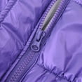 thumbnail image 6 of Toddler Girls Winter Coats with Hooded Puffer Jacket Purple Puffer Jacket Full-Zip Long Sleeve Thicken Waterproof Jacket Kids Winter Jackets 2-3 Years, 6 of 8