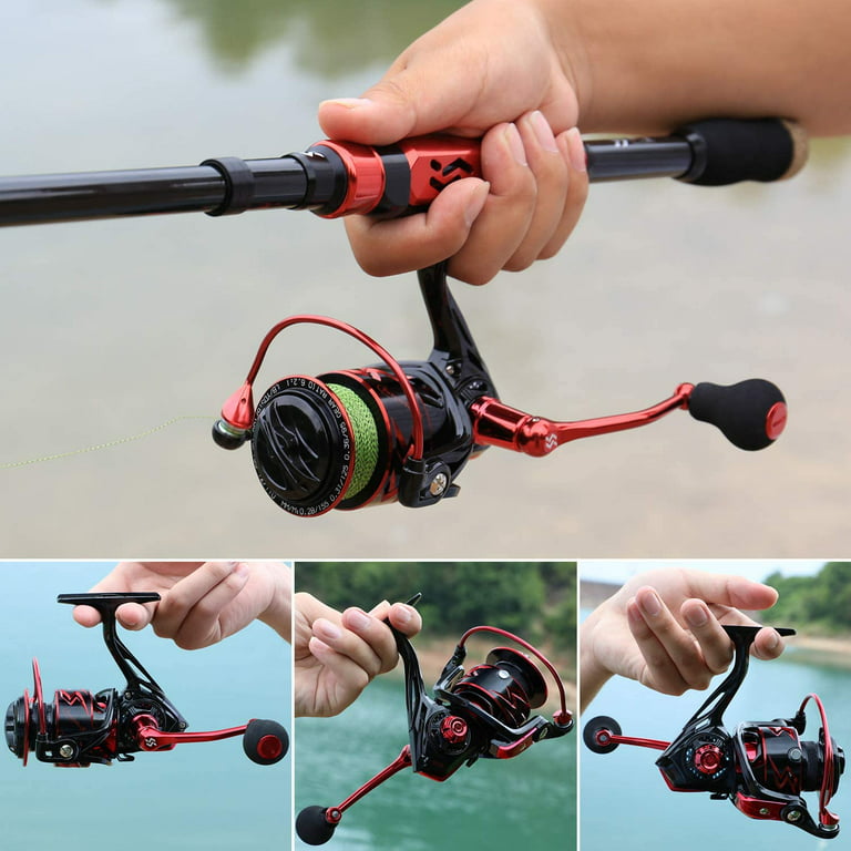 Sougayilang Spinning Reels 6.2:1 High Speed 12+1 Shielded BB Smooth  Powerful Spinning Fishing Reel 