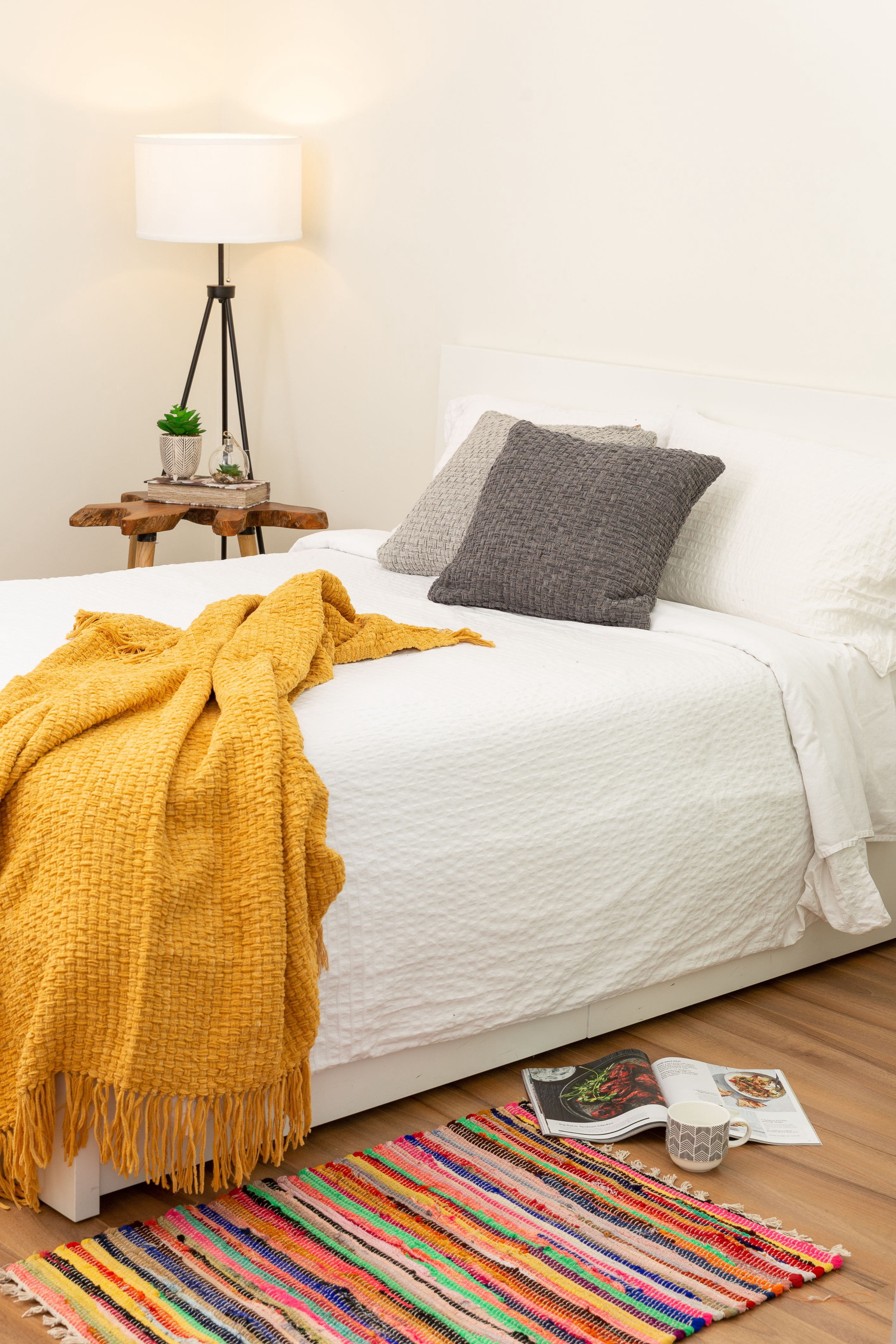 Fabstyles Yellow Polyester Throw, 50" x 60"
