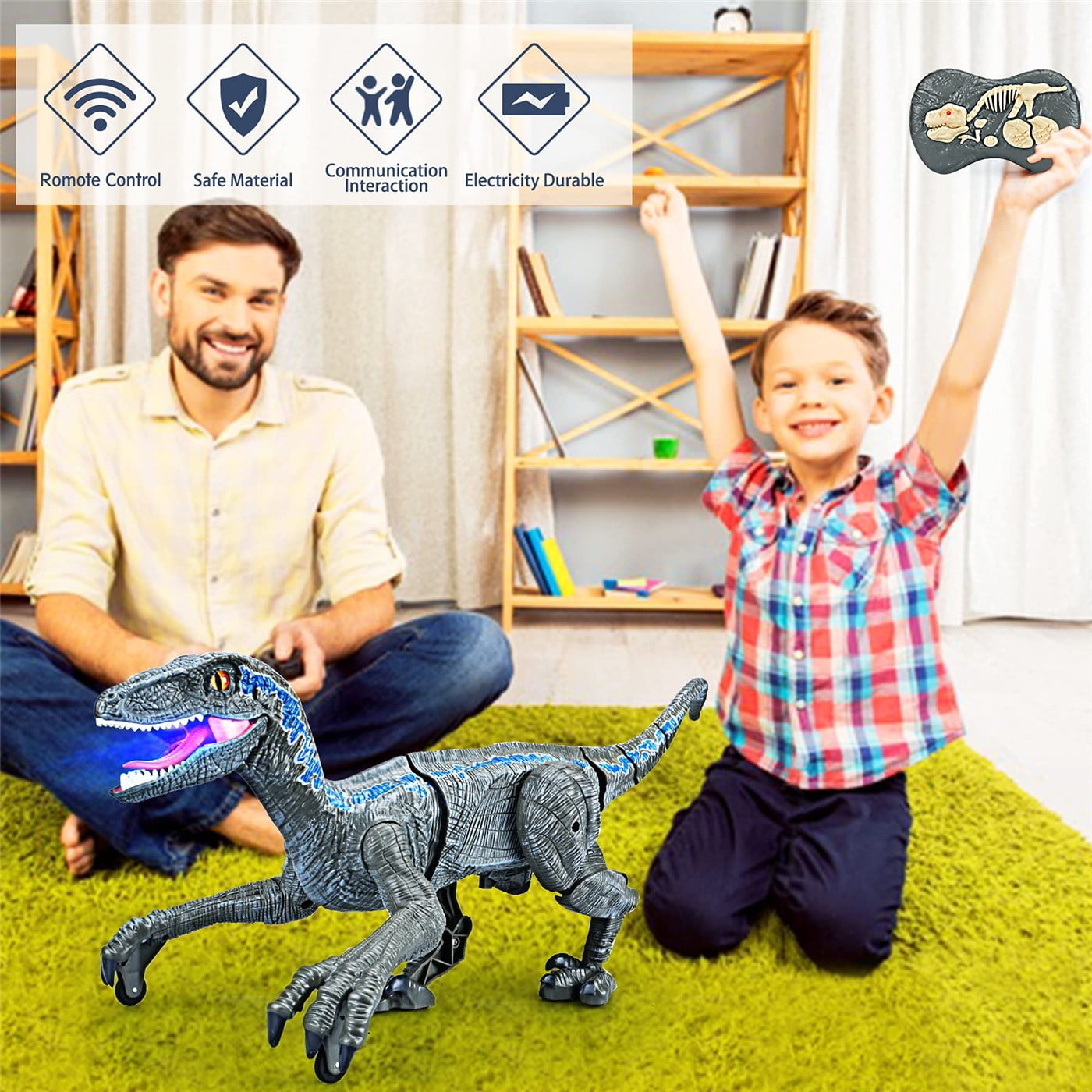 Buy Remote Control Dinosaur Toys, Walking Robot Dinosaurs Toy with