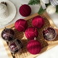 thumbnail image 1 of Home 16 Pack Colorful Embroidered Velvet Christmas Balls for Christmas Tree Decorations Home Essentials, 1 of 7