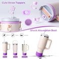 thumbnail image 4 of CozyNestFinds Stanley Cup AccessoriesI Bottle Handle Carrier Strap,Silicone Cup Boot, Lipstick Holder, Straw Topper & Spill Stopper Cute Decorative Charms, Accessories for Stanley Cup 40oz/30oz Decor, 4 of 13