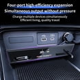 thumbnail image 4 of Car USB Hub Docking Station for Honda CR-V CRV 2023 2024 2025 2026 Type-C Fast Charger Auto Interior Centre Console Accessories Cigarette Lighter Decoration Phone Wireless Charging Adapter, 4 of 6