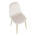 thumbnail image 7 of Silver Orchid  Stone Gold Dining Chair - Set of 2 Cream Velvet Velvet, 7 of 7