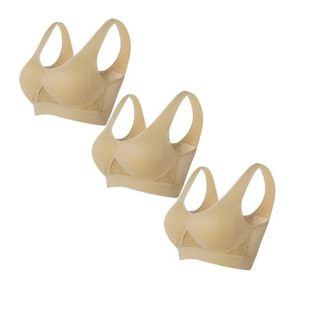 LUOGENLI Female Women Bralette Sexy New Women Yoga Gym Fitness Sports Bra Push up Hollow Bra Workout Gym Yoga Bra *3Pcs Women Bralette Seamless Women Bras Wireless Pack 3 XXXXXL