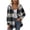 Black, variant on Sevevn Women's Plaid Hooded Shirt Jacket Long Sleeve Button Front Shacket Casual Lightweight Oversized Coat with Drawstring Hood Soft Layering Outerwear for Fall Winter Travel Daily Wear