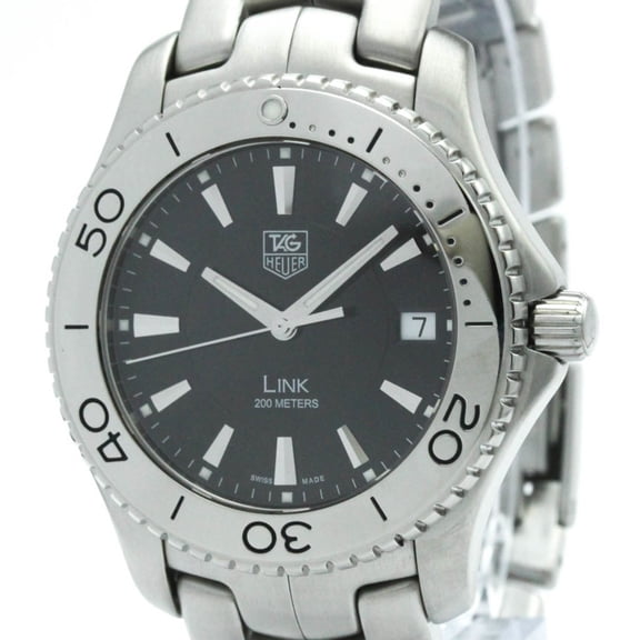 Pre-Owned TAG HEUER Link Stainless Steel Quartz Mens Watch WJ1110 Polished