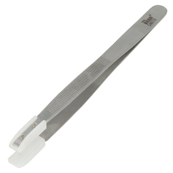 The Beadsmith Nylon Jaw Tweezers – 5.5” Tool for Wire Straightening, Non-Marring Soft Nylon Tips