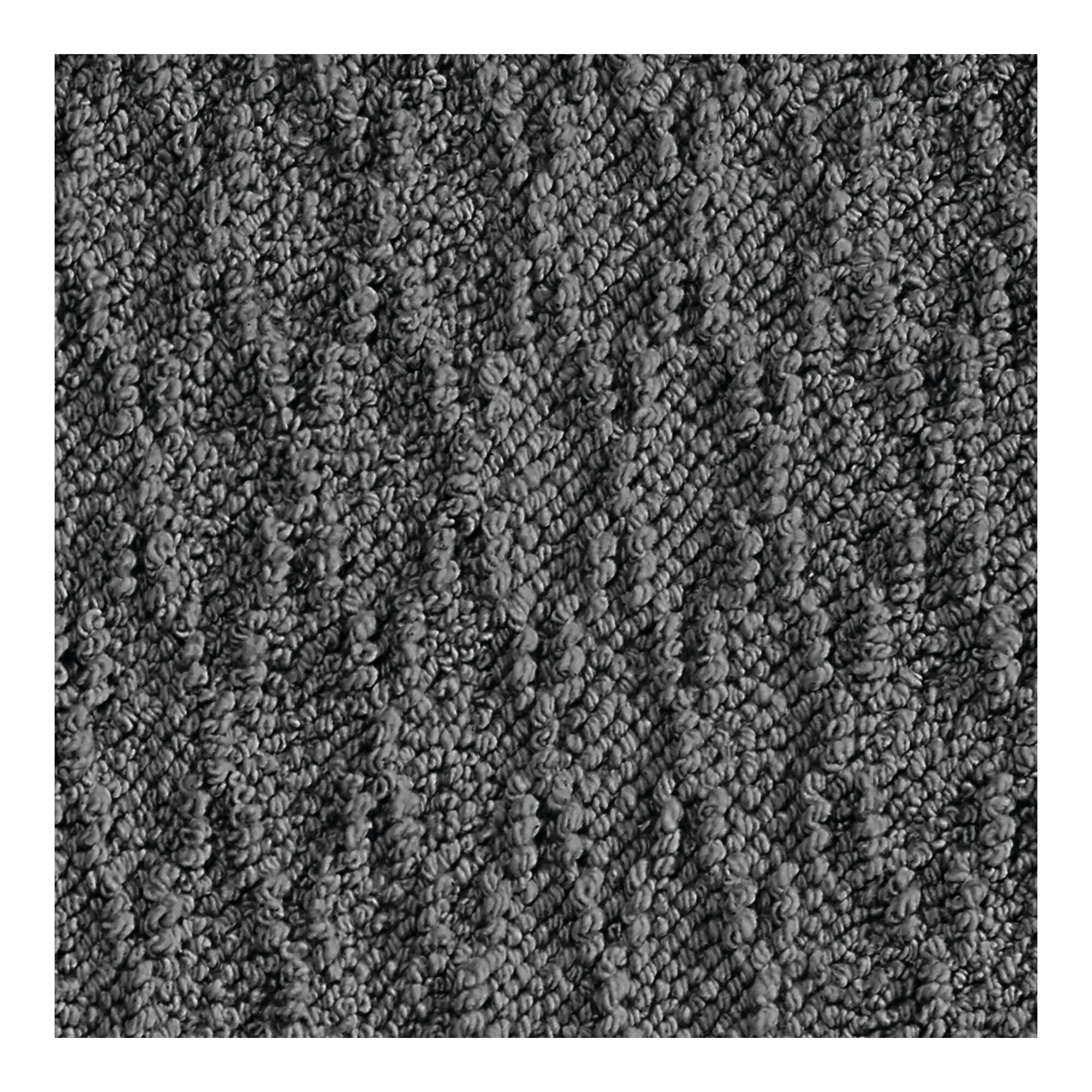 mDesign Cotton Bathroom Spa Mat Rugs/Runner, Diamond Design, Set of 3, Dark Gray