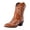 Brown, variant on Cowboy Boots for Women Ankle Cowgirl Boots Western Pointed Toe Embroidery Stitched Low Heel Booties