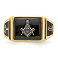 thumbnail image 4 of 14K Yellow Gold Ring Band Themed Men's Masonic, Size 6, 4 of 5