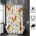 thumbnail image 4 of Coolnut Bath Shower Curtain Liners Cute Tribal Foxes 72x72in Polyester Waterproof with 12 Curtain Hooks, 4 of 6