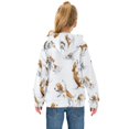 thumbnail image 4 of Kids' Hooded Pullover Sweatshirt Casual Tops Long Sleeve Print Hoodies Pocket Dogs in Various Poses, 4 of 9