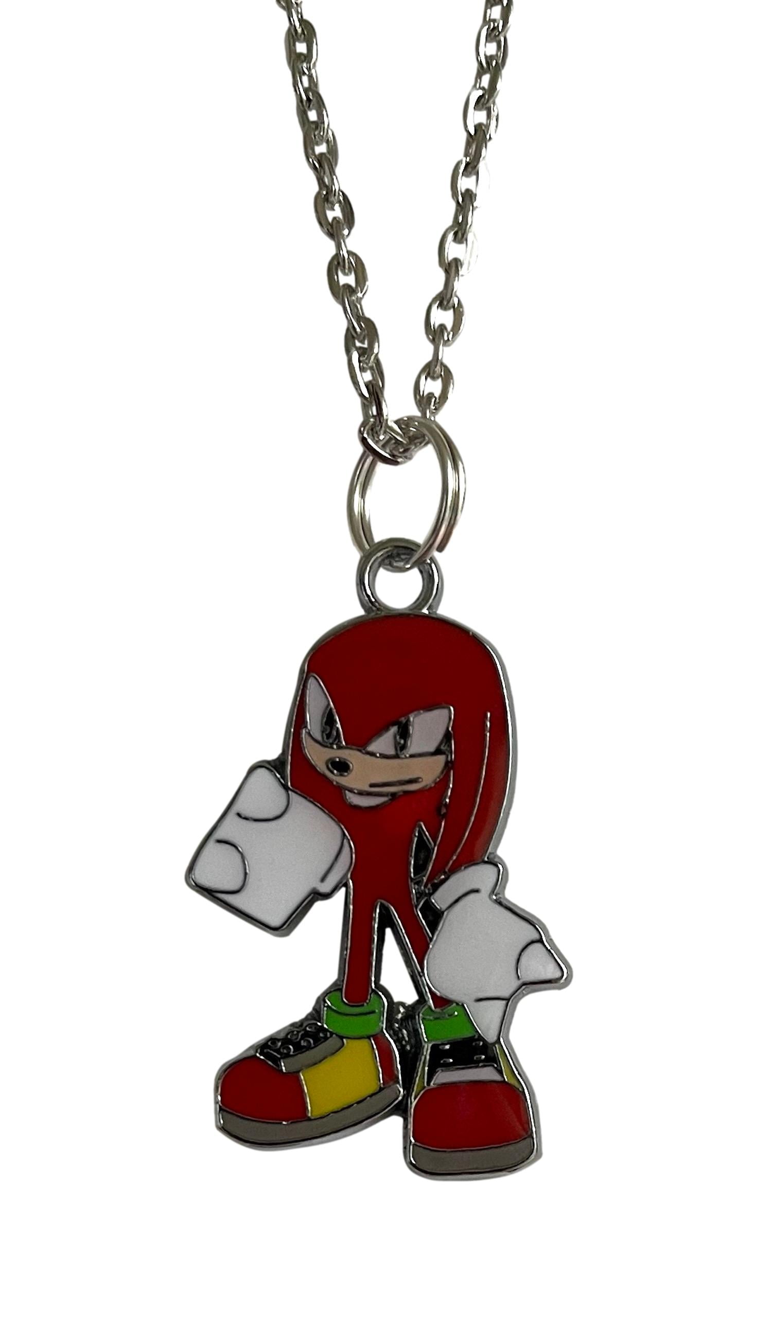 Knuckles the Echidna Necklace Sonic The Hedgehog Charm Enamel Metal Pendant