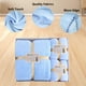 thumbnail image 5 of Juego de regalo de 3 toallas de baño de terciopelo en beige, rosa, caqui, verde y azul | Toallas de fibra suaves, absorbentes y de secado rápido | Toallas gruesas de lujo para spa, gimnasio, piscina, 5 of 6