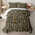 thumbnail image 2 of meiyoeat Camo Letter Print Bed Spread Queen For Kids,Camouflage Alphabet C Design Queen Coverlet Set For Adults,3 Pieces, 2 of 7