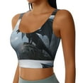 thumbnail image 2 of Gukieu Valley Gray Dragon Print Women's Sports Vest, Low-neck U-shaped Removable Pad Sports Bra for Yoga, Exercise, Dance-XX-Large, 2 of 8