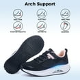 thumbnail image 2 of Womens Arch Support Walking Shoes Orthotic Fashion Sneakers Tennis Shoes for Plantar Fasciitis Pain Relief BlackRose Size 7.5, 2 of 6