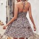 thumbnail image 5 of Femmes Halter Mini Dress Backless Floral Imprimé Tie Up Loose Fit Vacation Outfit FLhrweasw Nuevo, 5 of 7