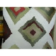 thumbnail image 2 of Plutus Red Earth Native-Trail Handmade Throw Pillow, (Double sided 22" x 22"), 2 of 2