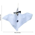 thumbnail image 3 of Extra Large Halloween Ghost Decor - 35" Hanging Paper Phantom for Porch & Yard (Glow in the Dark Outdoor Scary Decorations, Party Props), 3 of 6