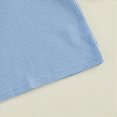 thumbnail image 6 of CAUYDY Toddler Baby Boys Summer Outfit Waffle Button Down Collared Short Sleeve Polo T-Shirt Solid Waffle Tops Clothes(L101-Sky Blue,2-3 Y), 6 of 9