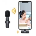 thumbnail image 2 of Micrófono de solapa inalámbrico profesional para iPhone iPad, Plug-Play 2.4G Ultra-Low Delay-Built-in Noise Reduction Chip-Lapel Microphone para grabación de video,, 2 of 5
