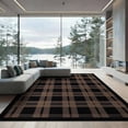 thumbnail image 2 of ODIKA 8'x10' Washable Area Rug Buffalo Plaid Farmhouse Tartan Design With Striped Border Accents for King Size Bedroom Under Bed, Master Suite, Non-Shedding, Easy Care, 2 of 7
