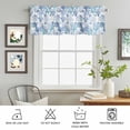 thumbnail image 5 of Kitchen Valances for Window, Watercolor Ocean Coral Starfish Light Filtering Rod Pocket Valance Curtain, Summer Marine Life Fish Short Curtains Window Topper for Bedroom Bathroom Living Room 60x18in, 5 of 9