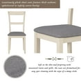 thumbnail image 6 of 5 Pieces Dining Table Set, Solid Wood Rectangle Dining Table with 4 Pcs Dining Chairs, 6 of 7