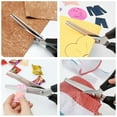 thumbnail image 5 of Gnmfd Triangular Serrated Fabric Scissors Pinking Shears, Decorative Cloth Cutting Tool for Fabric, Leather, Paper, Sewing, Crafting, Home and Professional Use, Ergonomic Comfort Grip, 9.25", 5 of 9
