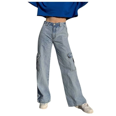 

koaiezne Color Solid Pocket Jeans Slim Denim Autumn High Pants Waist Elastic Print Women Women s Jeans Jean Cowboy Boots for Women Jean Shorts Women plus