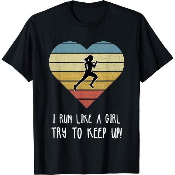Girls Cross Country Running Gift T-Shirt Black Small